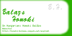 balazs homoki business card